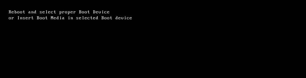 lỗi reboot and select proper boot device