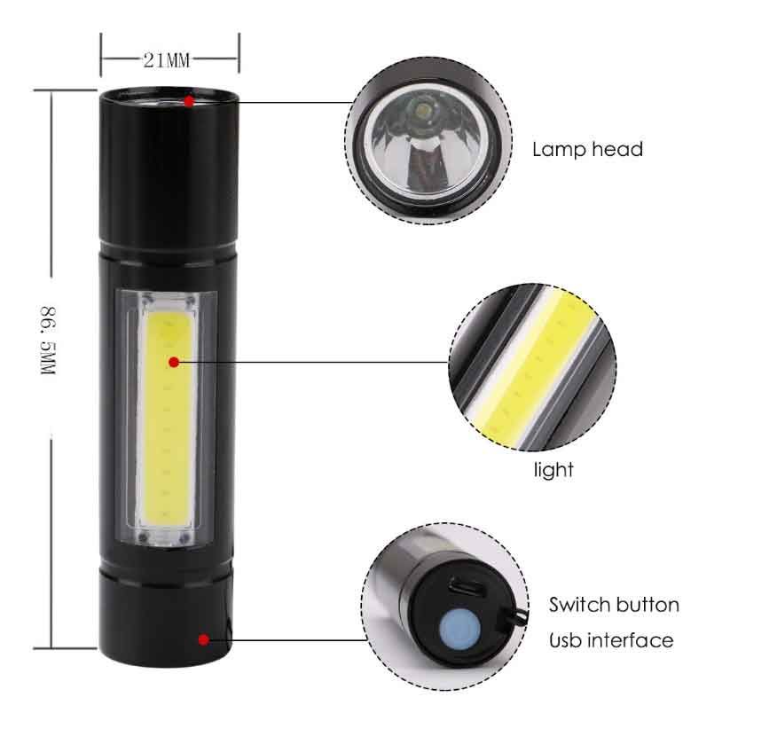 đèn pin led mini siêu sáng H352