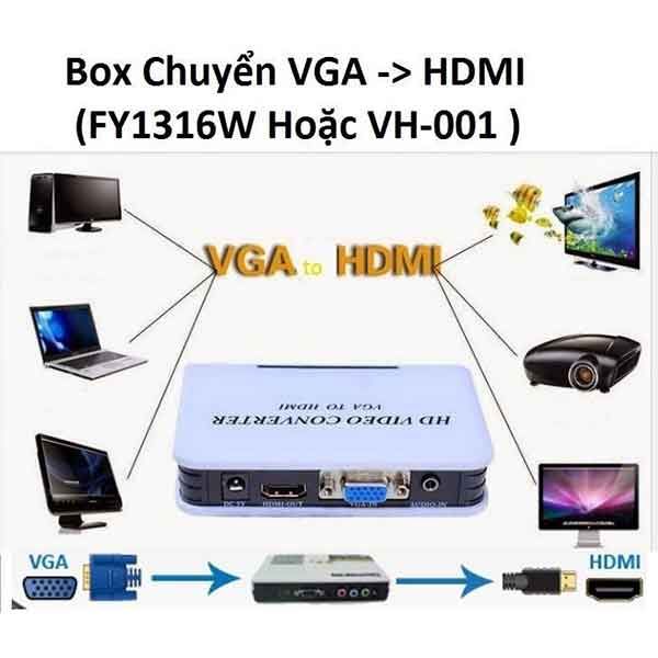 Bộ chuyển VGA to HDMI