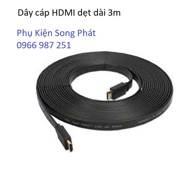 Cáp HDMI dẹt dài 3m
