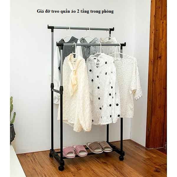 Giá treo quần áo để trong phòng