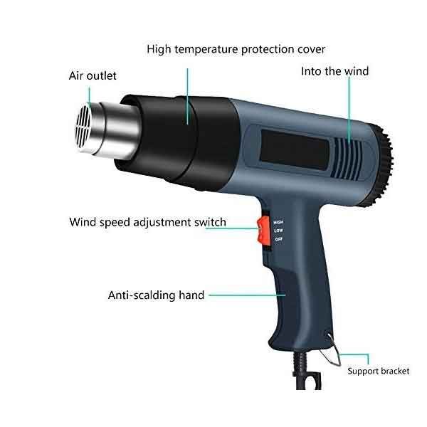 Các chức năng của máy khò HOT AIR GUN 1800W