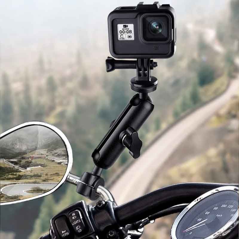 Giá đỡ Camera hành trình gắn gương chiếu hậu xe máy