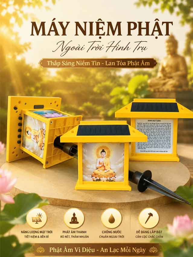 Đài Niệm Phật Hình Trụ Năng Lượng  CY201Mặt Trời