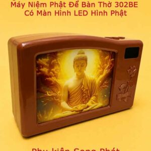 Máy Niệm Phật Để Bàn Thờ 302BE Có LED hình Phật