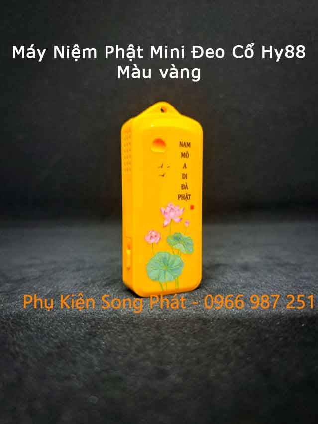 Máy Niệm Phật Mini Đeo Cổ Hy88 màu vàng