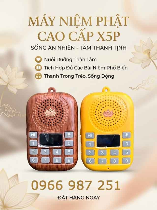 Máy Niệm Phật Mini Đeo Cổ X5P
