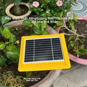Máy Niệm Phật Ngoài Trời Hình Mái Chùa Có Thẻ Nhớ