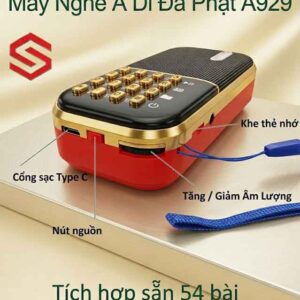 Máy Niệm Phật A929 - 2 Viên Pin - Có Đèn Pin - Sẵn Bài Niệm Phật - Image 3