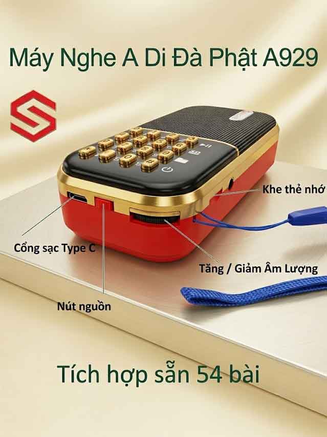 Máy Niệm Phật A929 - 2 Viên Pin - Có Đèn Pin - Sẵn Bài Niệm Phật - Image 3