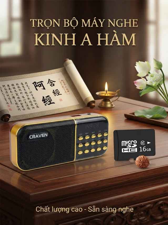 Máy Nghe Kinh A Hàm Trọn Bộ MP3