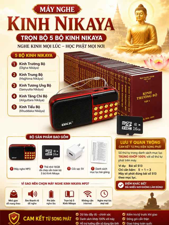 Máy Nghe Kinh Nikaya Trọn Bộ MP3