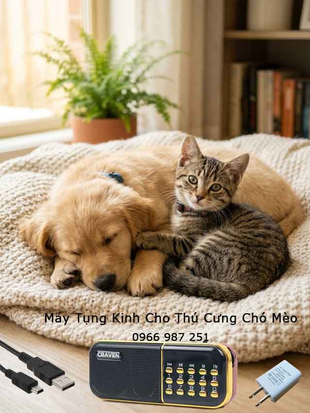 Máy Tụng Kinh Cho Thú Cưng Chó Mèo